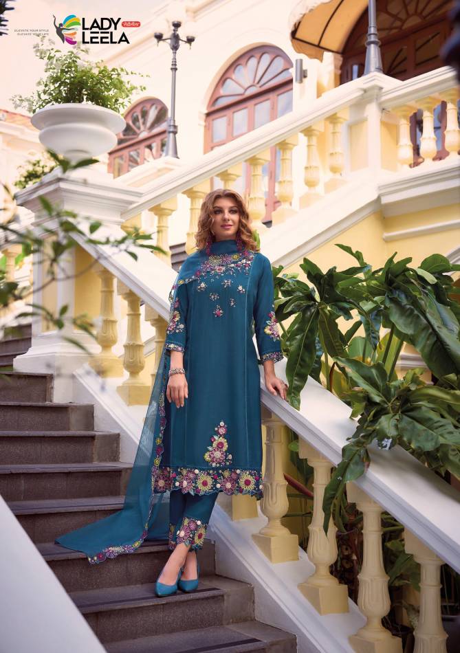 Shiddat Vol 3 By Lady Leela Viscose Embroidery Kurti With Bottom Dupatta Wholesale Shop In Surat
